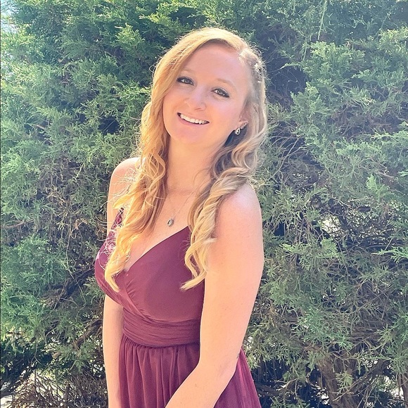 David’s Bridal WINE Dress - Picture 3 of 4